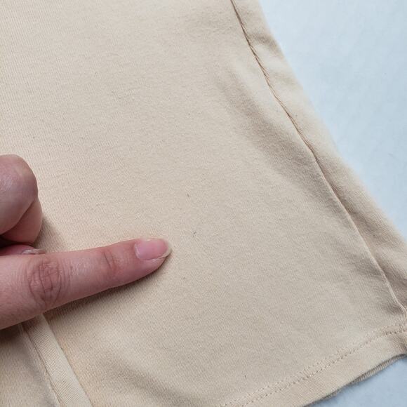 Vintage Lord and Taylor Sleeveless Top Womens Large Beige Lace Pima Cotton Y2K - Picture 7 of 12